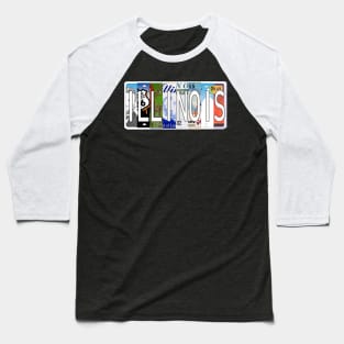 Illinois License Plates Baseball T-Shirt